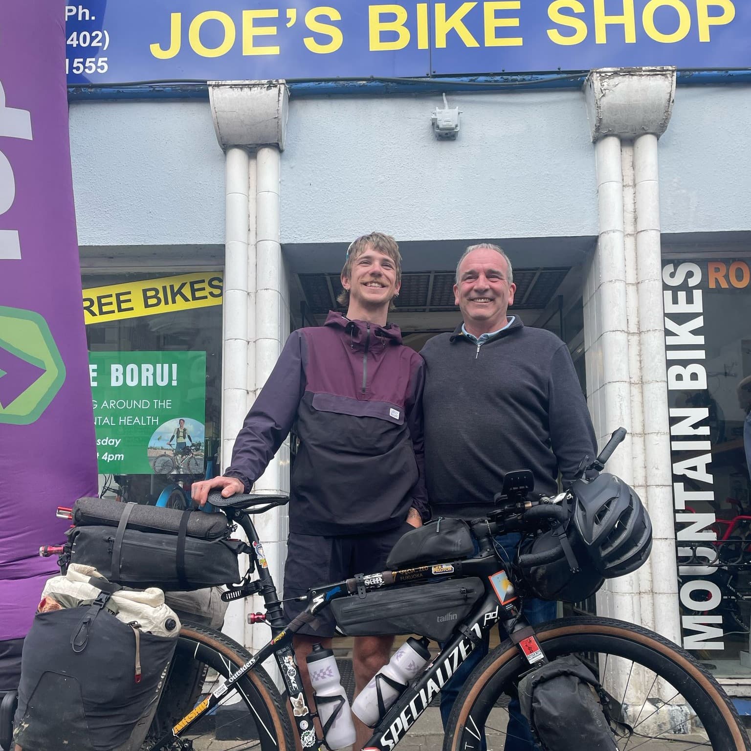 Joe outside Joe's Bike Shop Arklow